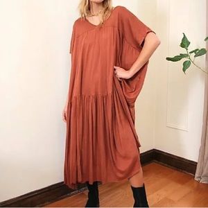 NWOT Free People Beach “Just Add Sun” Maxi Dress - Burnt Orange